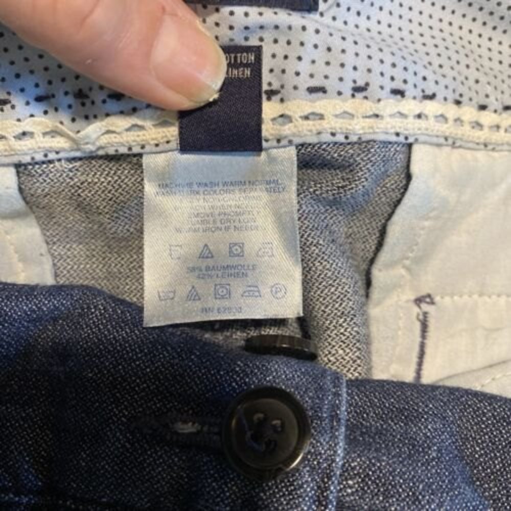 Lands' End Denim Wide Leg Dress Pants 12 - Picture 6 of 6
